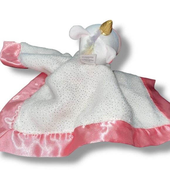 Magic Years Lovey Unicorn Believe Plush Security Blanket Satin Pink 13" Gift - Picture 5 of 11
